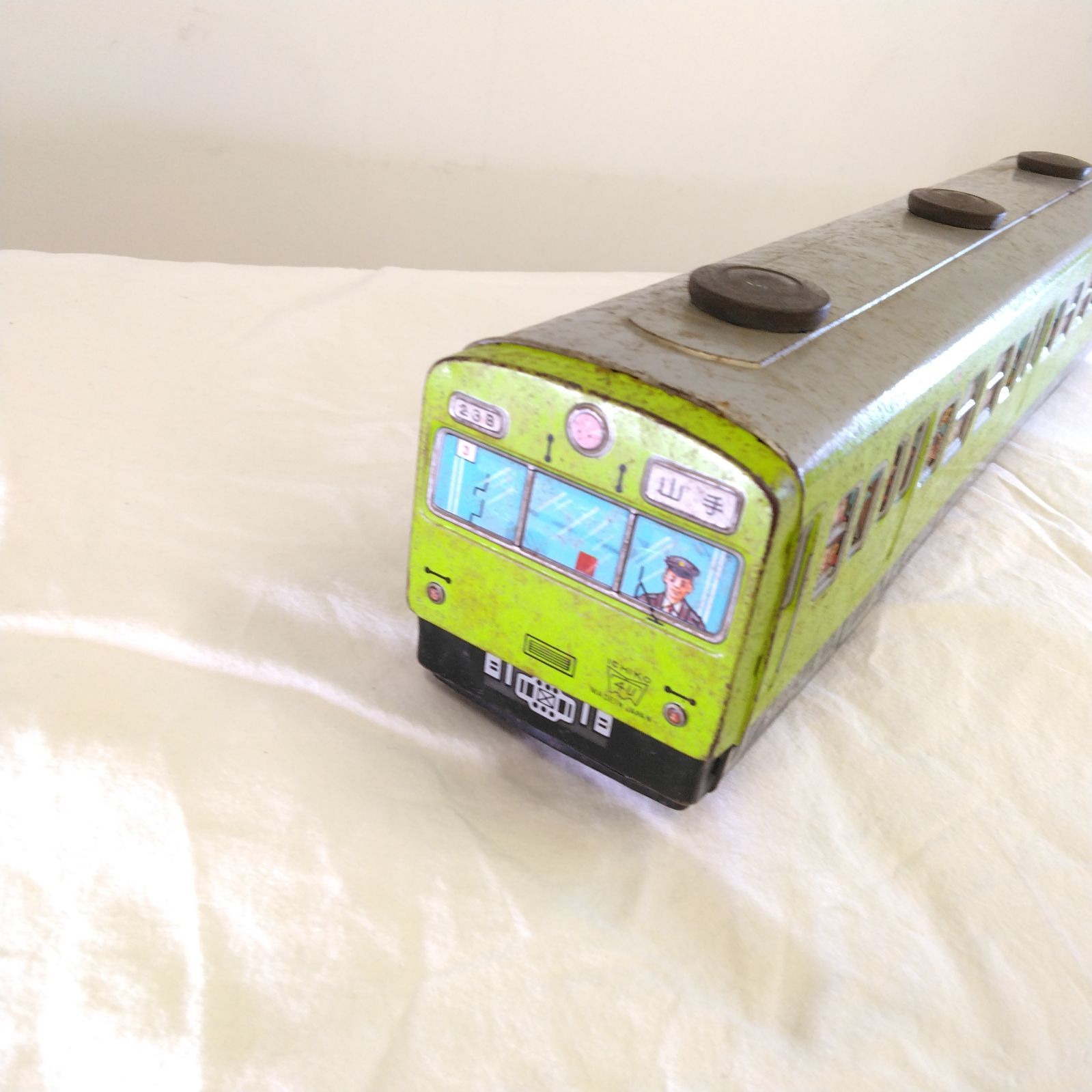 USED] イチコー 一光工芸 ブリキ 玩具 山手線 サビあり テープ痕あり