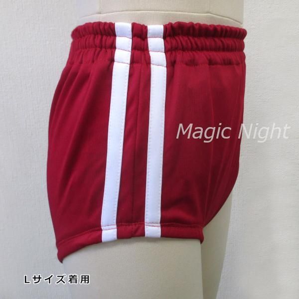 Cat's eye 陸上用パンツ ブルマ　 3L レッド ブルマ 赤 ライン入り 【体操服 体操着 ぶるま 短パン ショートパンツ