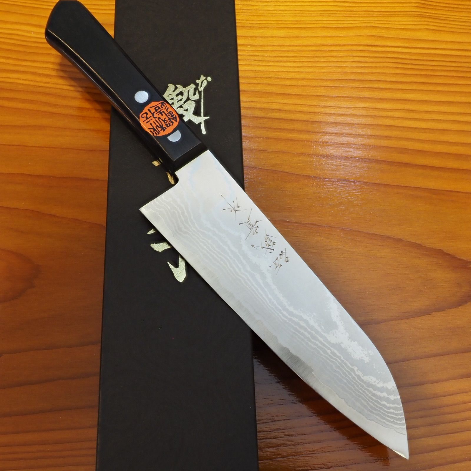 手作り VG10 三徳包丁　165mm 日本製　鍛冶屋直　包丁　キッチンナイフ　knife ステンレス