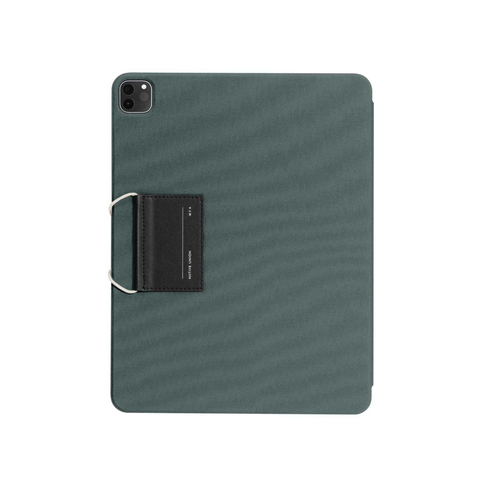 M2 iPad 11インチ Air Pro リサイクル素材で作られた折りたたみ式スタンドとカバー iPad - 11インチ Folio iPad W.F.A M2に対応し 簡単な磁気取り付け ボタン＆ストリングデザインがあります スレートグリーン ネ