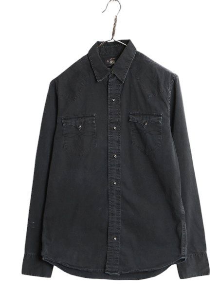 RRL ウエスタンシャツ 長袖 ブラック Mサイズ RRL ダブルアールエル ブラック ウエスタンシャツ 長袖 ラルフローレン