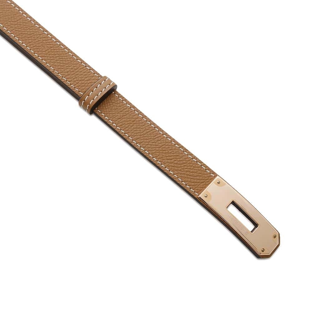 エルメス ケリーベルト ゴールド/ピンクゴールド金具 エプソン B