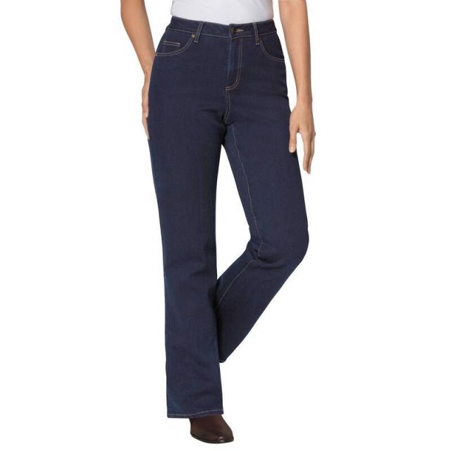 【送料無料】 ウーマン ウィズイン レディース デニムパンツ ボトムス Woman Within Women's Plus Size Petite Comfort Curve Bootcut Jean Indigo