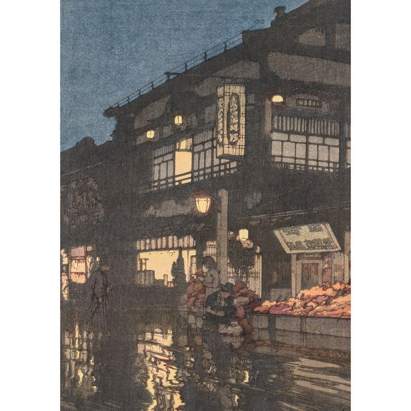 A3サイズ 吉田博 ポスター 東京拾二題 神樂坂通 雨後の夜 アート