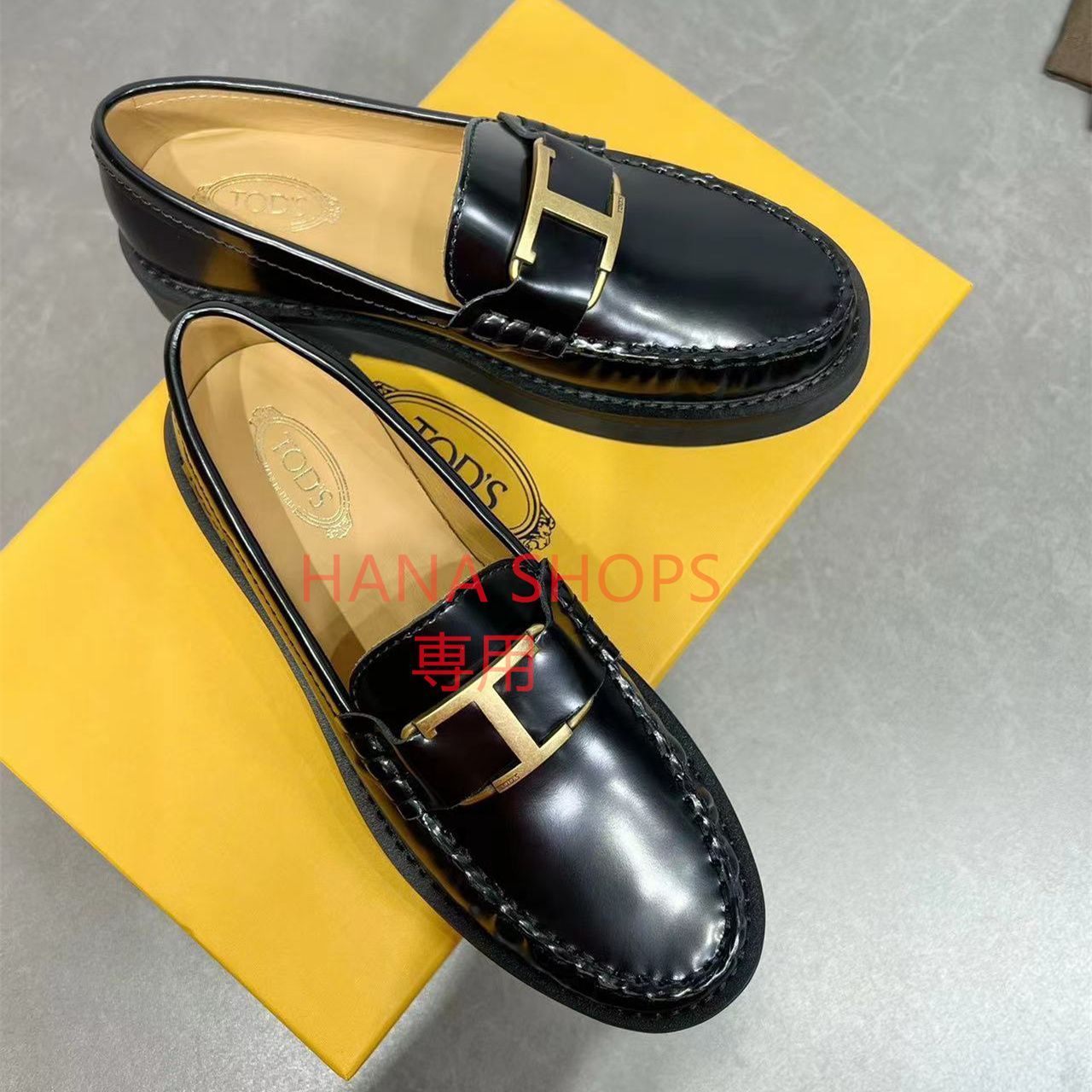 TOD S トッズ ローファレザー ローファー厚底 ローファー 革靴 美脚 ブラック