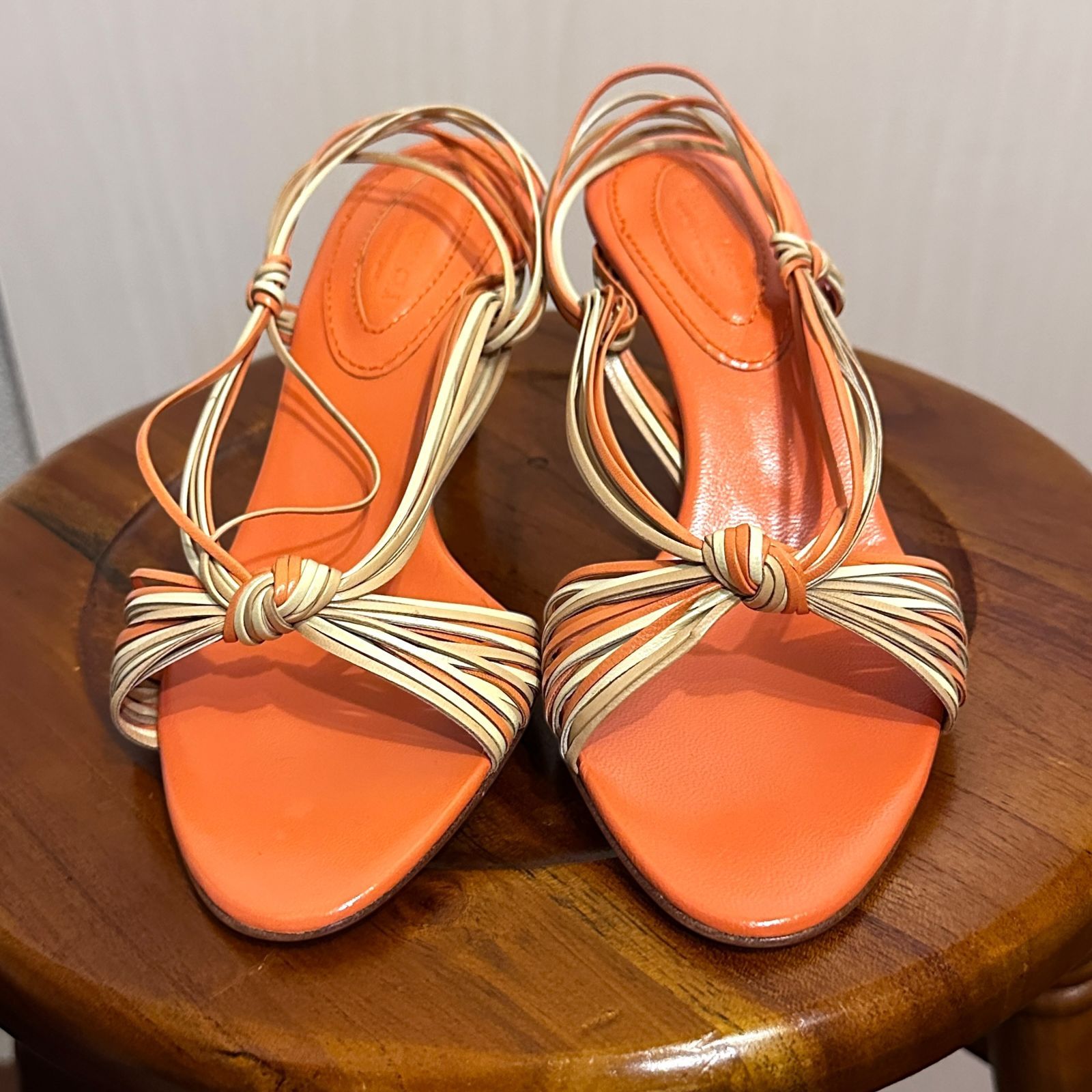 ミュール オレンジ×ピンク サイズ35½ sh 145