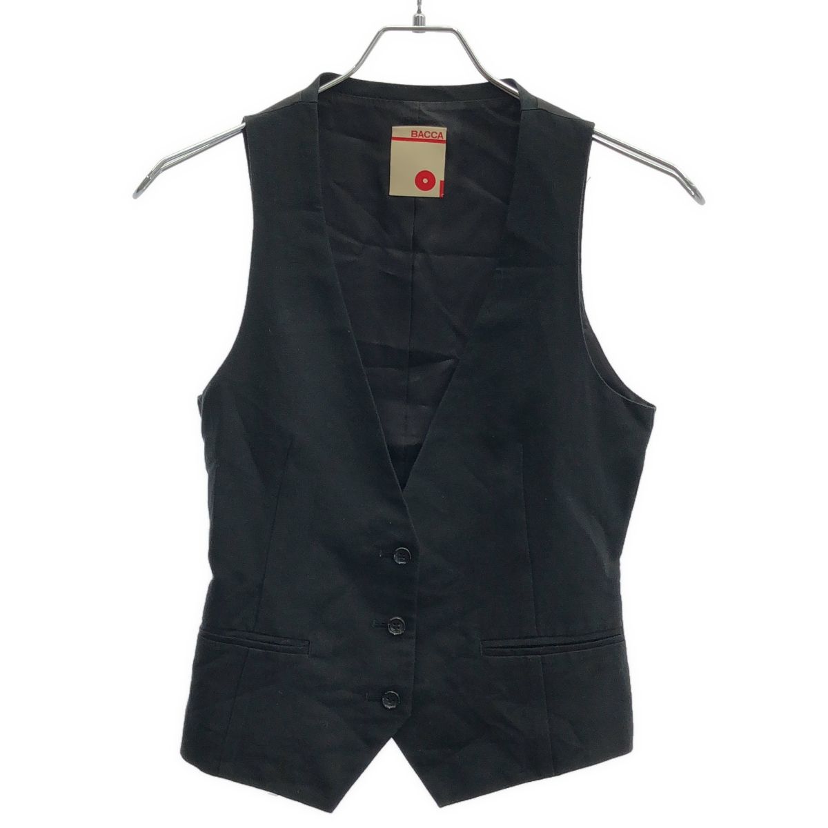 BACCA バッカ コットンリネンジレベスト ブラック 38 - メルカリ