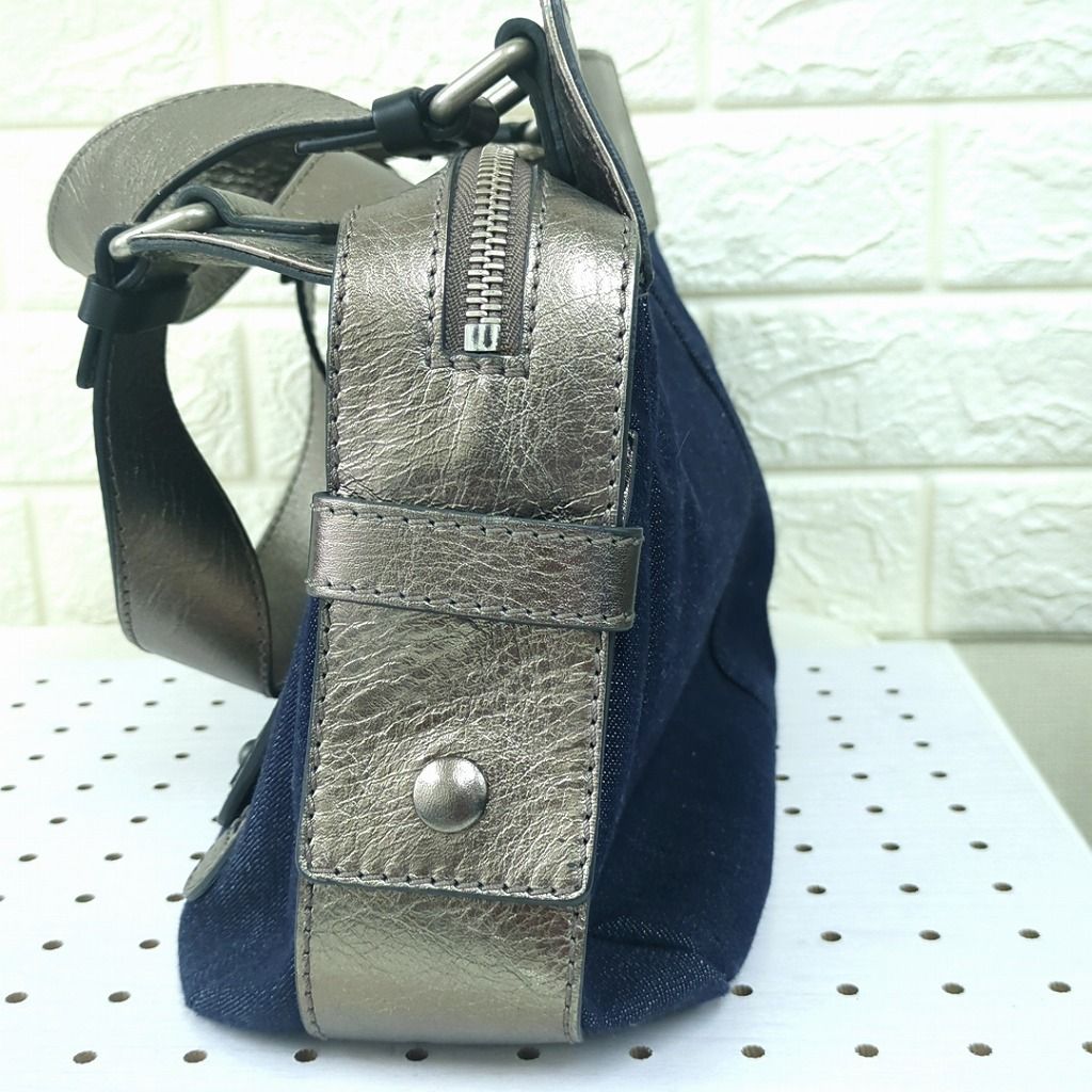 Chloe クロエ デニム トートバッグ ハンドバッグ レザー