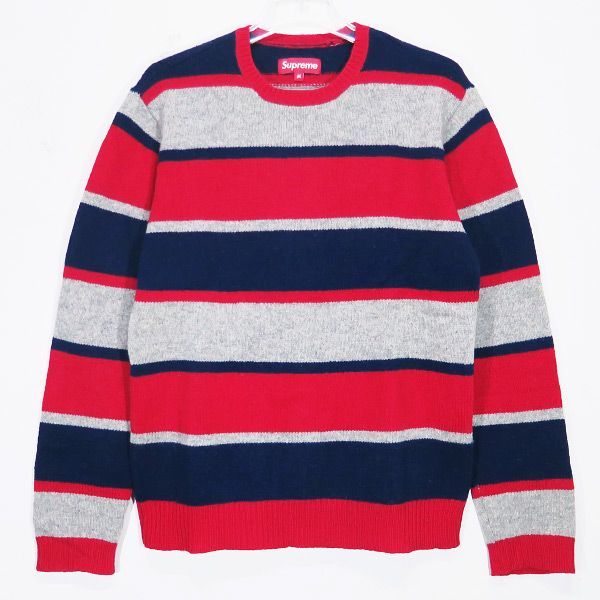 SUPREME シュプリーム BORDER CREWNECK SWEATER ボーダー クルー