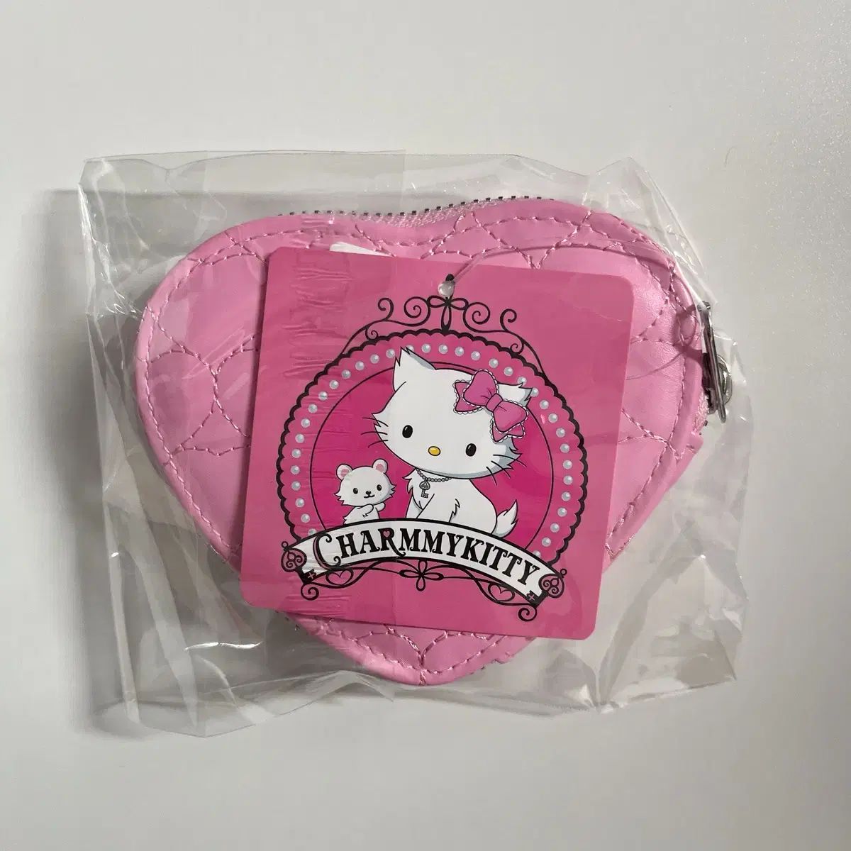 チャーミーキティ ピンク ハート キルティング コインケース