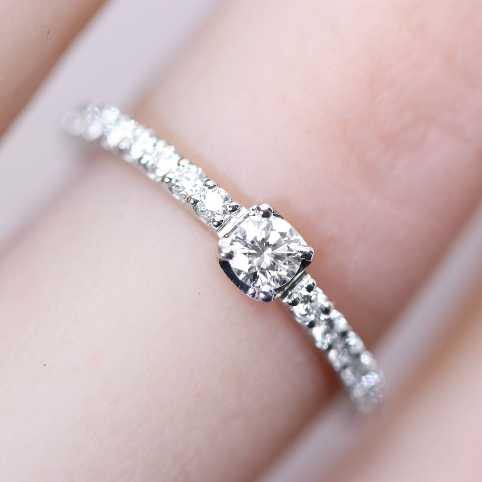 スタージュエリーD0.30CT プラチナダイヤリングハーフエタニティ スタージュエリー ダイヤ 0.30ct ハーフエタニティ リング/24