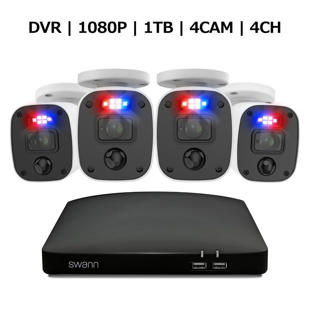 コストコ商品 Swann スワン DVRセキュリティシステム フルHDカメラ４台セット SWDVK-446804MQB-JP ct64769