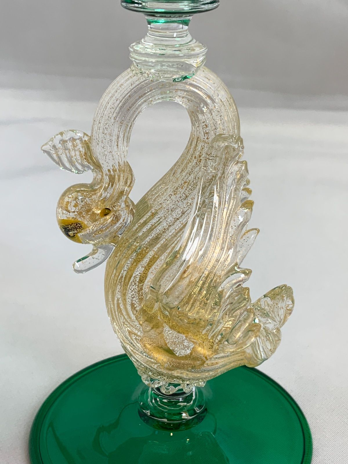 ベネチアングラス ムラーノ グラス ゴブレット グリーン - メルカリ