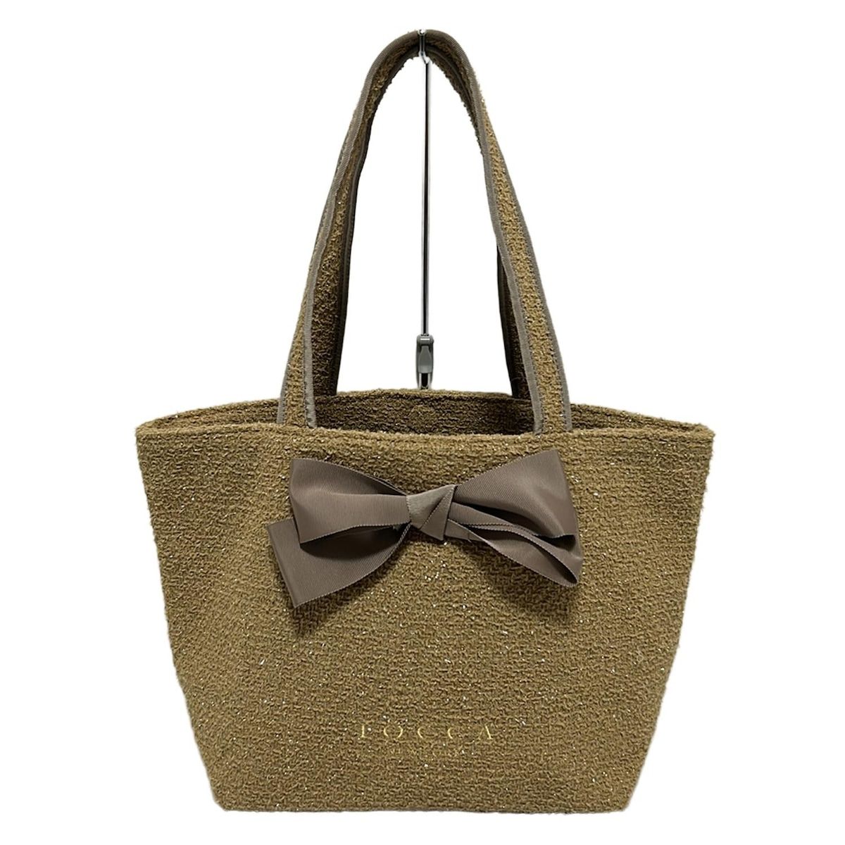 TOCCA(トッカ) トートバッグ美品 - ブラウン リボン/ラメ - メルカリ