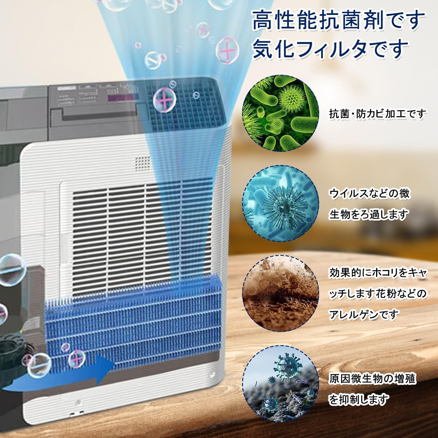 加湿器用交換フィルター お手入れタイプ H060518/H060511/H060509互換