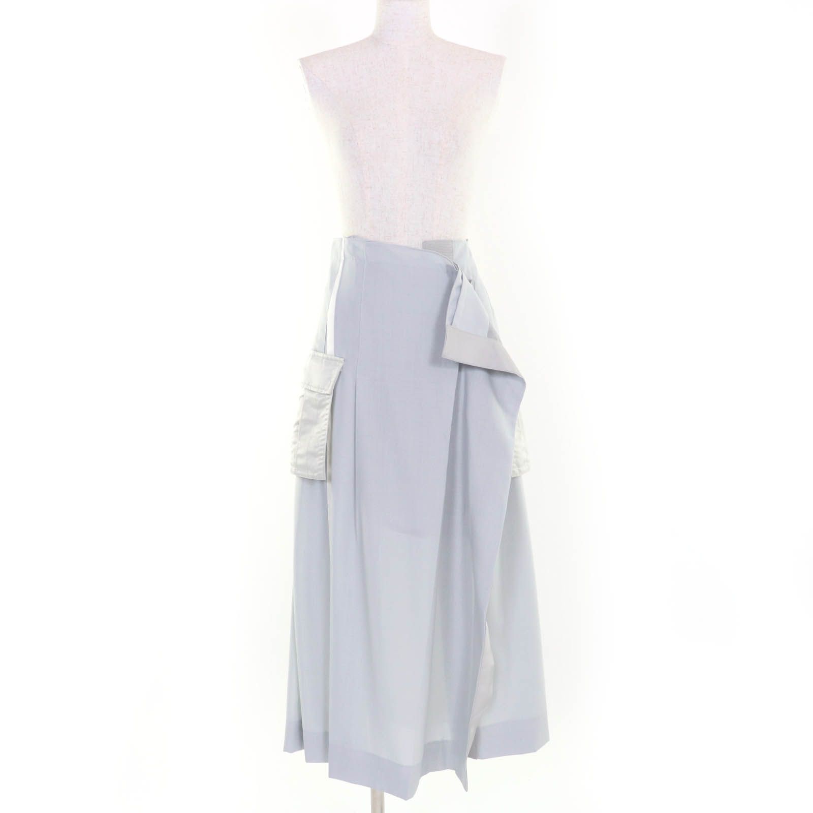 [未使用級！超美品] sacai サカイ プリーツ ドッキング 半袖 透け感 sacai 美品 サカイ Thread Detail Suiting Bonding Shorts 素材