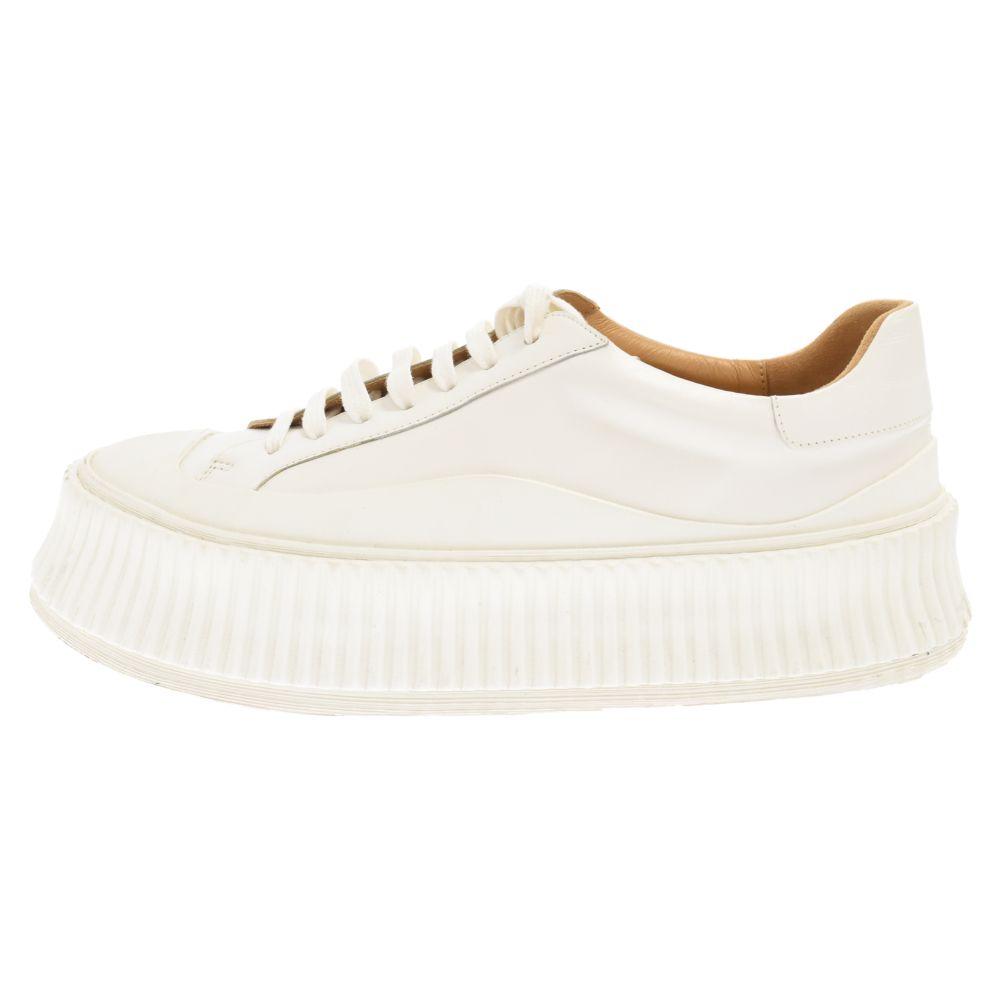 JIL SANDER (ジルサンダー) Vulcanized Leather Sneakers プラットフォームスニーカー JI32535A ホワイト