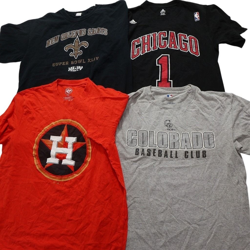 古着卸 まとめ売り プロチーム 半袖Tシャツ 14枚セット (メンズ M ) NFL ＭLB NBA ナイキ ブロンコス ホワイトソックス 中古 古着 NC3692