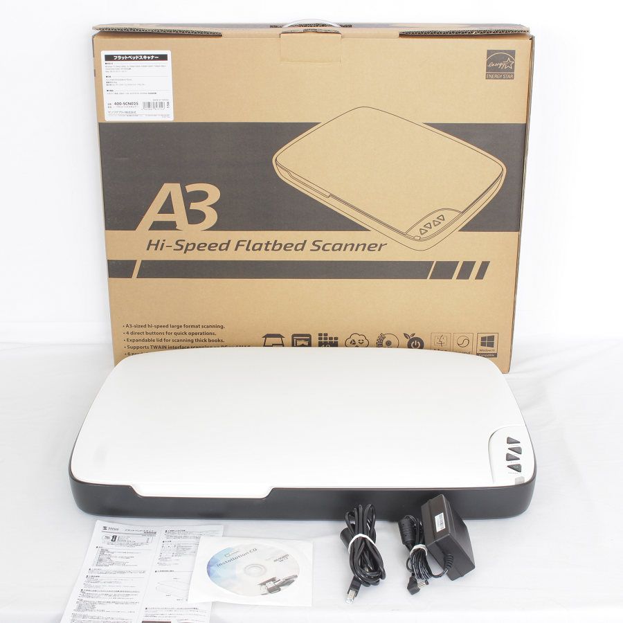 良品】フラットベッド スキャナー 400-SCN025 サンワサプライ A3（美品 