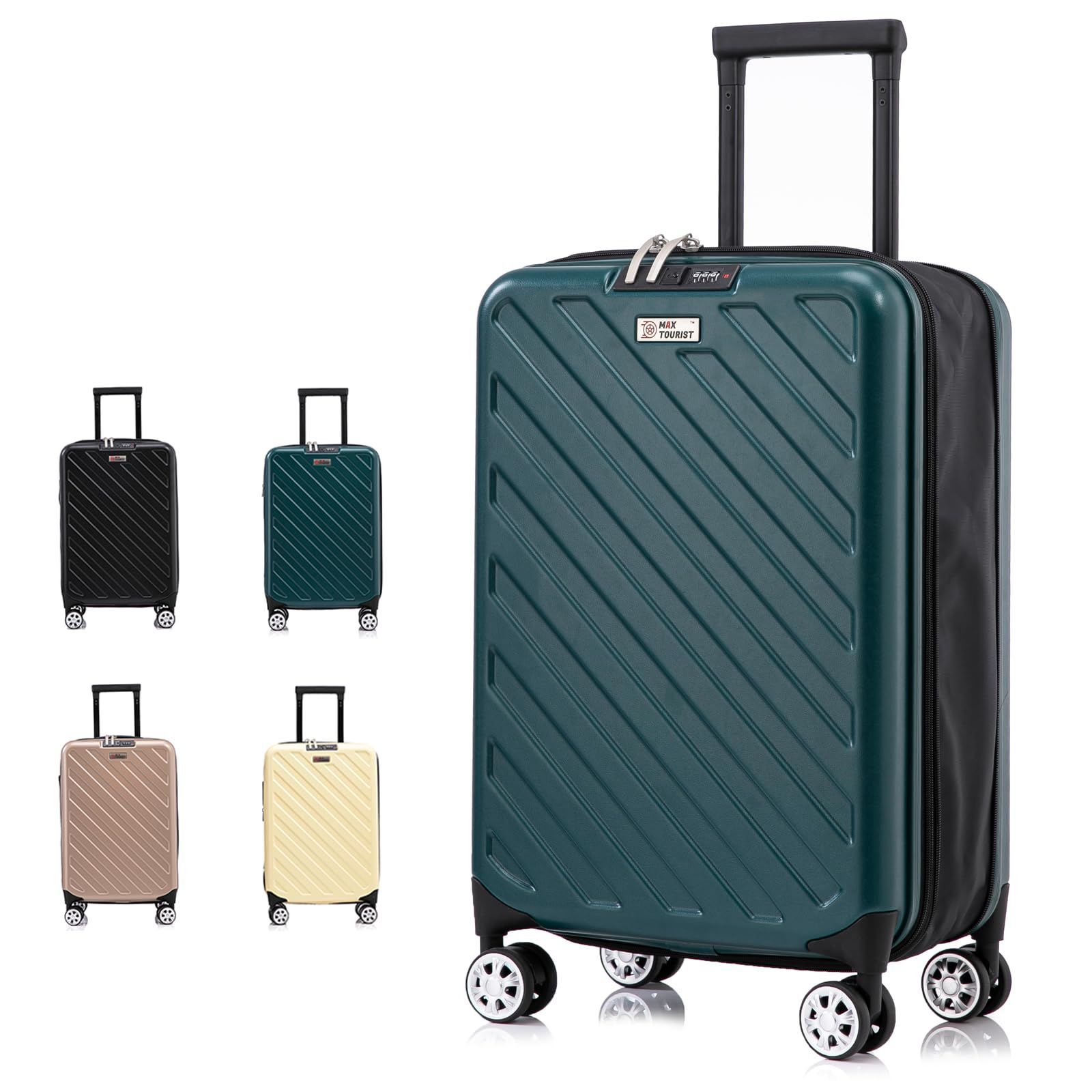 新着商品 MAX TOURIST 折りたたみスーツケース Sサイズ 36L 旅行用バッグ 便利な収納 超薄型デザイン 軽量で耐久性のあるABS|PP素材 TSAロック 静音360度回転ホイール 衝撃耐性 折りたたみ収納 13泊の 出張 ビジネストラベ
