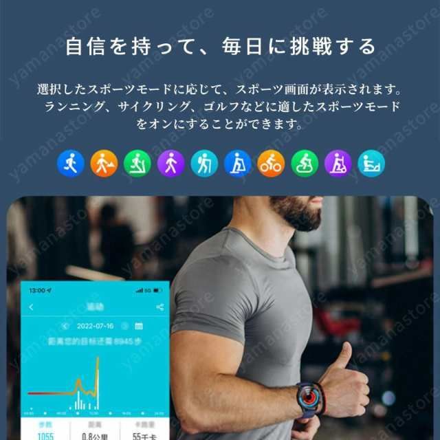 スマートウォッチ 日本製センサー 心電図 血圧測定 レディース 血糖値