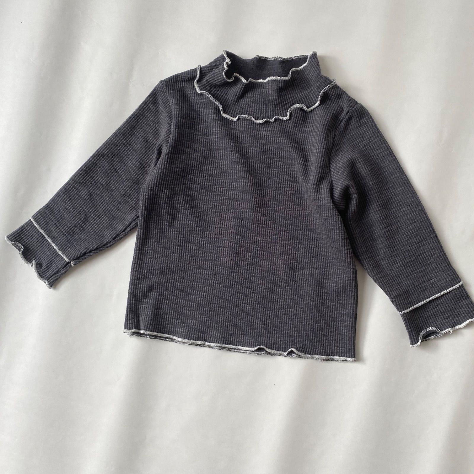 mellow frill long T【charcoal】size 100 - メルカリ