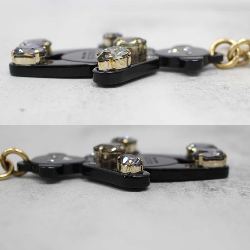 GUCCI クマ型キーホルダー ブラック GUCCI グッチ キーリング クマ アクセサリー ブラック ユニセックス
