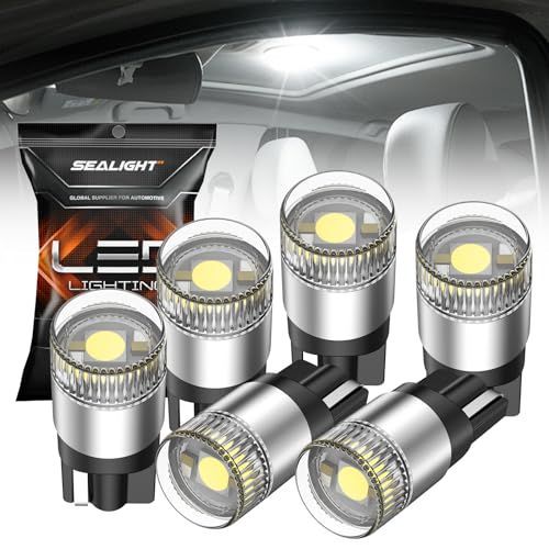 シルバー SEALIGHT t10 led ポジションランプ ナンバー灯 爆光1040lm 「360度配光レンズ 広い通気口 厚い接続フィラメント  3030SMD」 ルームランプ ライセンスランプ クリアランスバルブ led 車 スモールランプ 無極性 車検対 - メルカリ