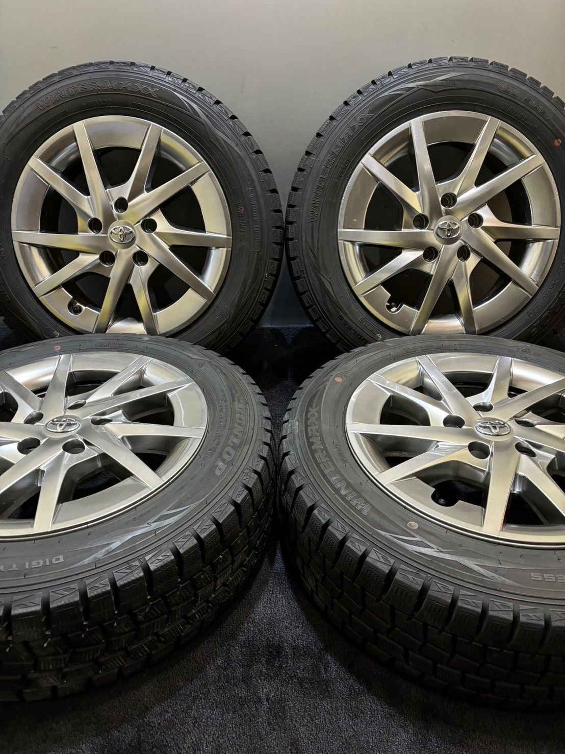 ☆205/60R16 DUNLOP/WINTER MAXX WM01 19年製 トヨタ プリウスα 後期純正 16インチ 6.5J +39 114.3  5H スタッドレス 4本 (南4-H422) - メルカリ