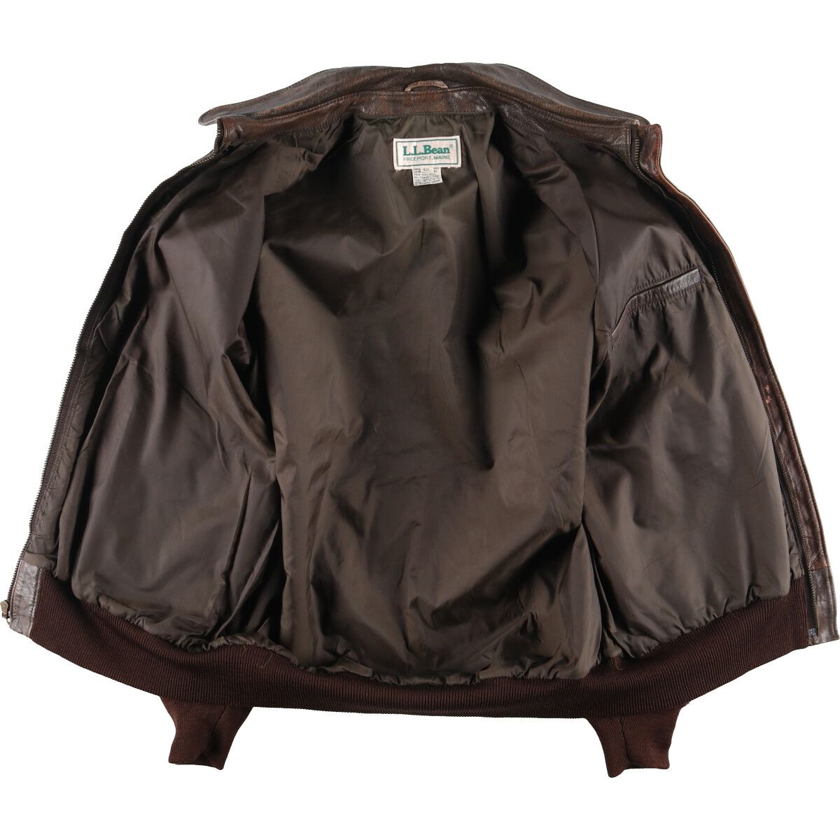古着 90年代 エルエルビーン L.L.Bean A-2 タイプ レザーフライト