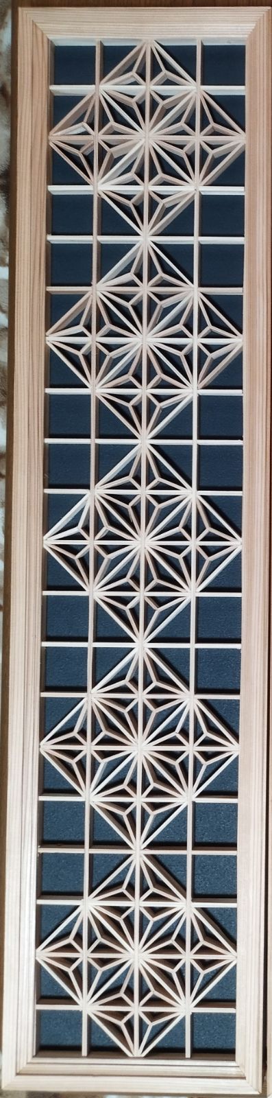 119 麻の葉組子 クロス アクリル板 吹き抜け3枚一組 【公式通販】