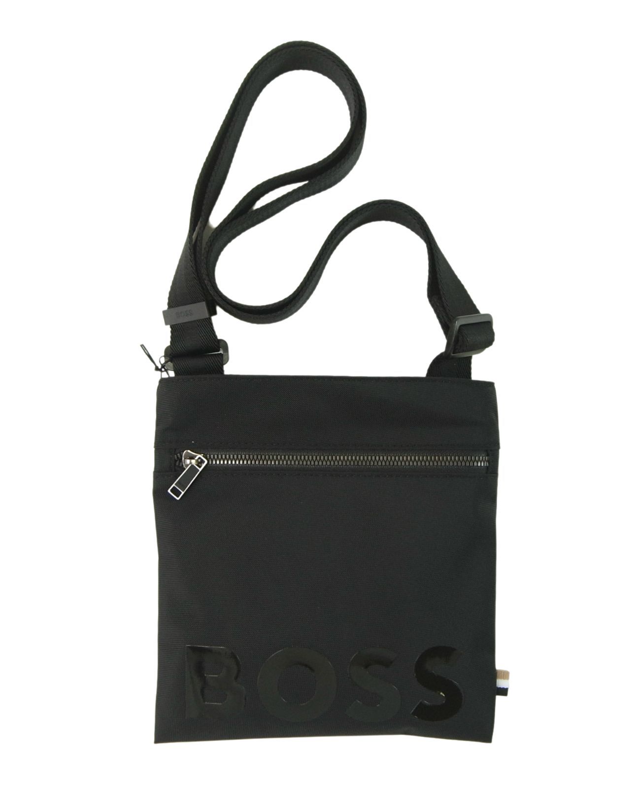 ヒューゴボス HUGO BOSS Hugo Boss 斜めがけショルダー エンベロープバッグ ブラック ナイロン ◆新品◆ メンズ HB-318