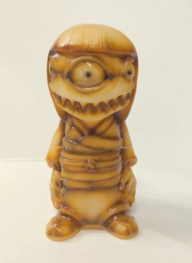 かっこわらい雑貨店 よしこ ブルーグレー髪/モカブラウン着物/黄緑帯