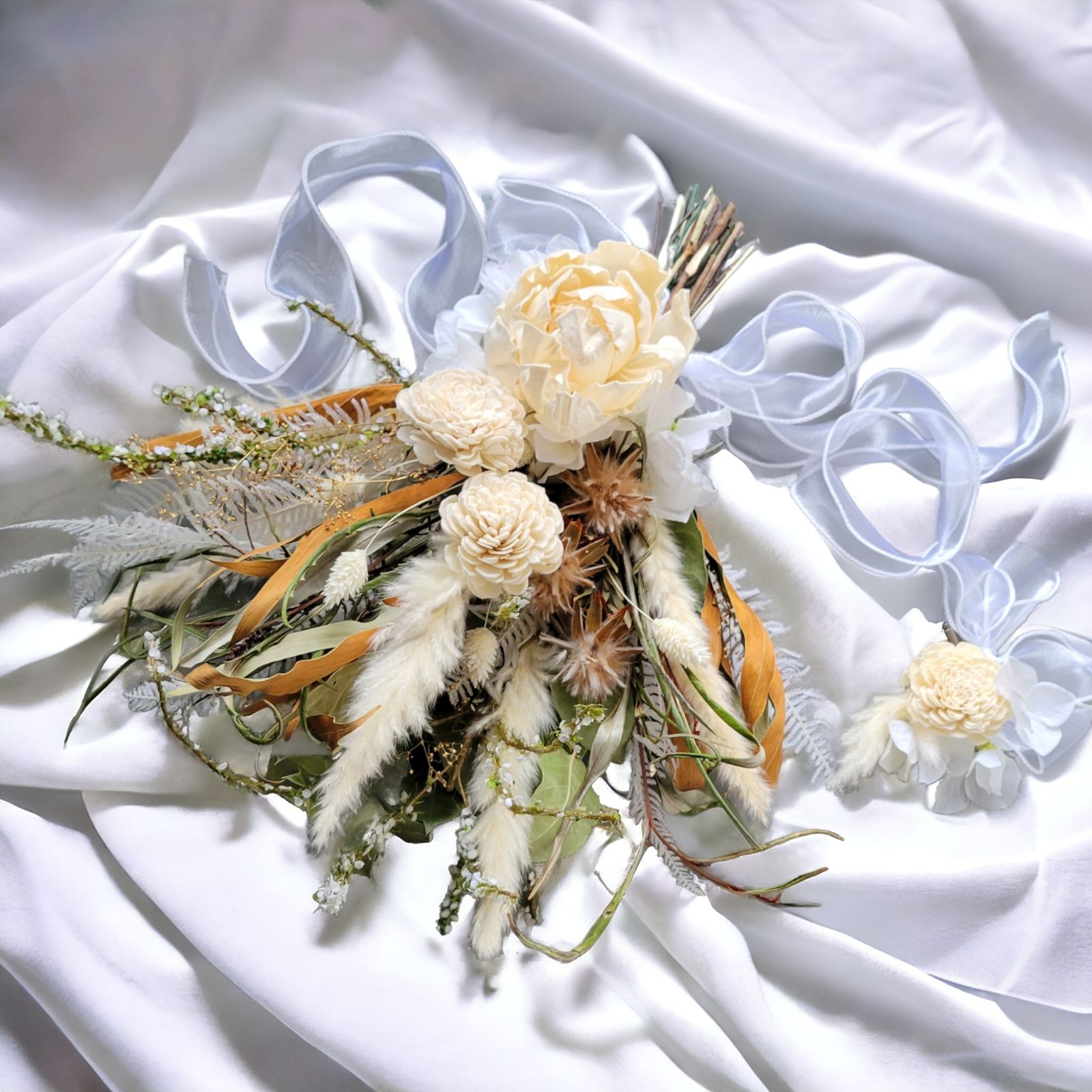 【専用ページ】ソラフラワーのウェディングブーケ＆ブートニア 結婚式 専用ページ】ソラフラワーのウェディングブーケ＆ブートニア