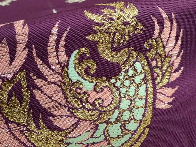 平和屋本店□極上 龍村美術織物 たつむら 太鼓柄 本袋帯 天平獅鳳文