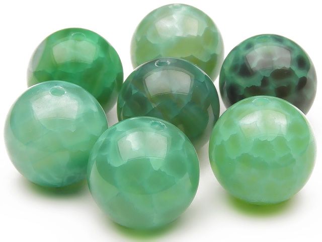 グリーンファイアーゲート 粒販売】グリーンファイアーアゲート 丸玉 14mm【5粒販売