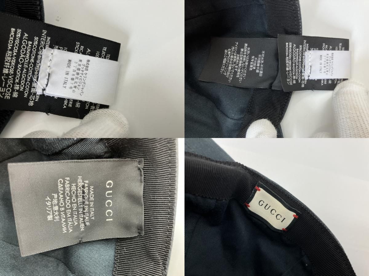 グッチ　ベースボール　キャップ　２０１９　ブラック　サイズ　Ｌ　５８ｃｍ(22.83 inch) 送料無料 グッチ ベースボール キャップ 2019 ブラック サイズ L 58cm