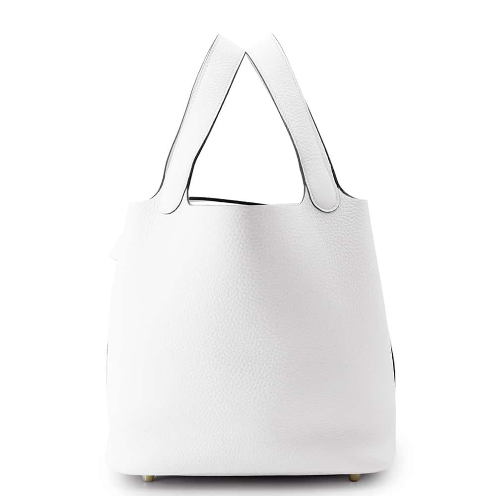 エルメス ハンドバッグ ピコタンロックMM ニューホワイト/ゴールド金具