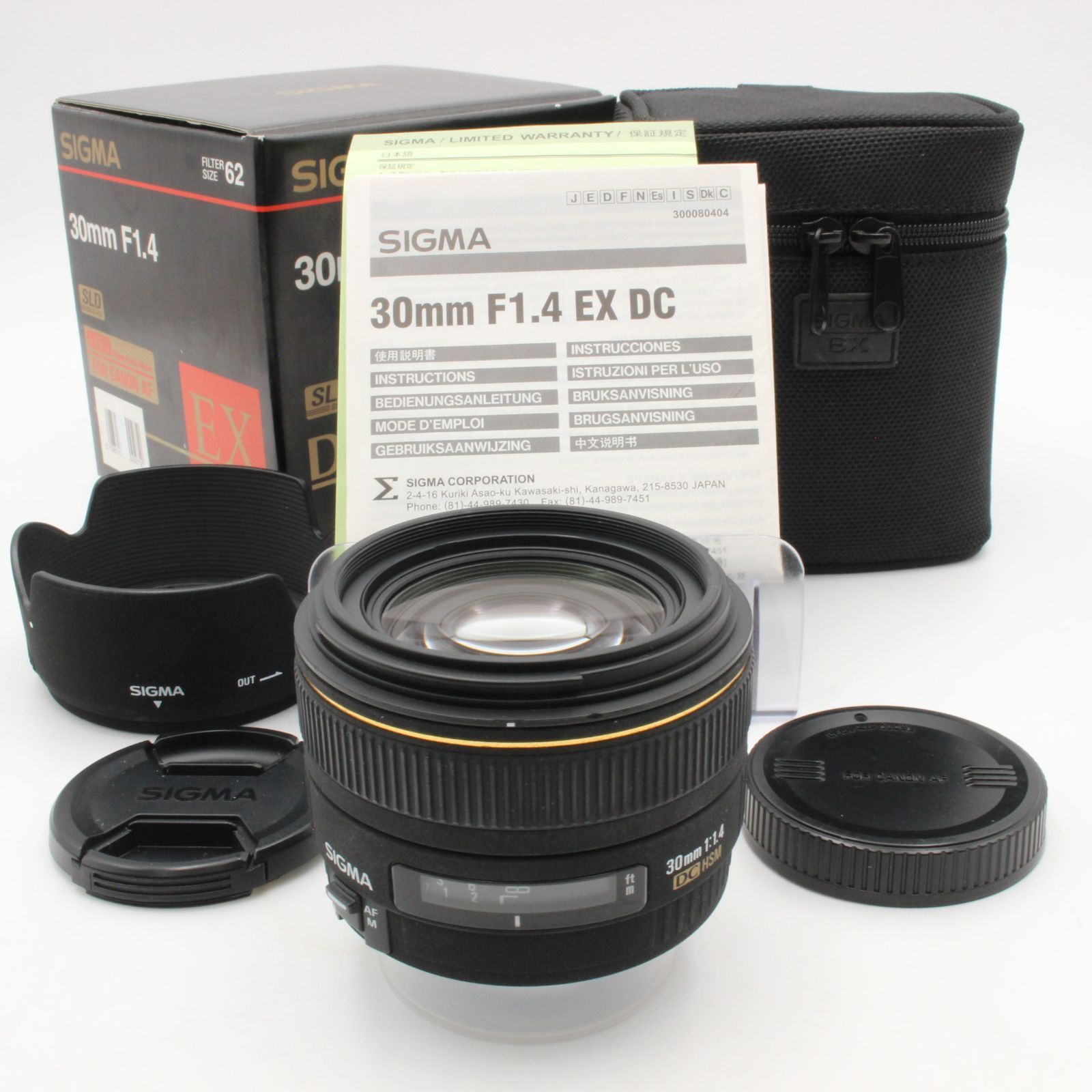 シグマ SIGMA 30mm F1.4 EX DC HSM キャノンEFマウント SIGMA 30mm F1.4 EX