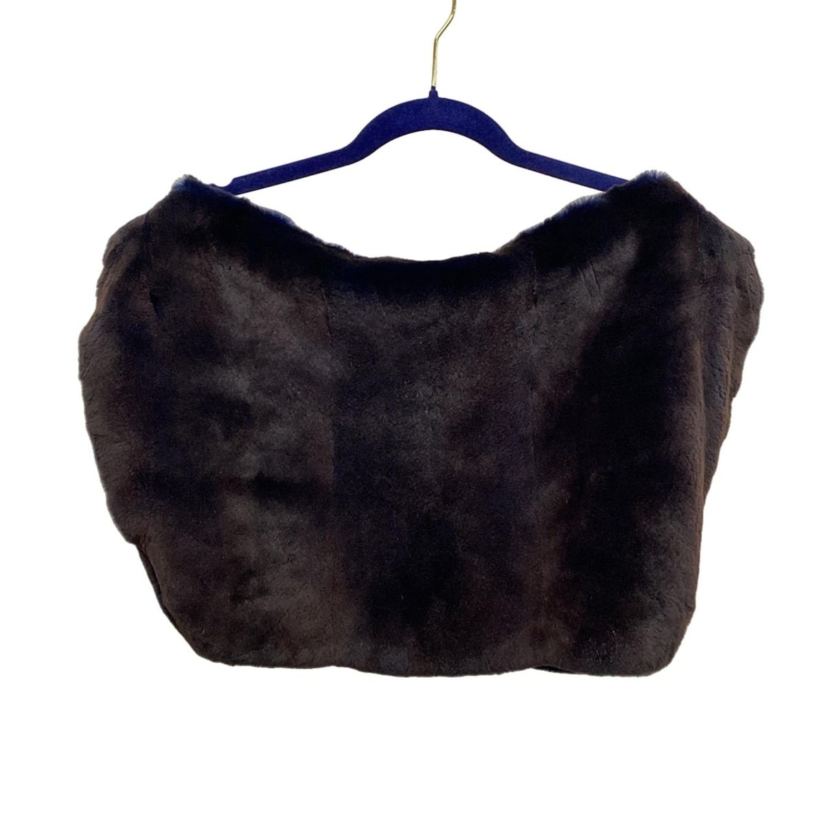 yves salomon イヴサロモン ベスト レディース - ダークブラウン×ネイビー ファー