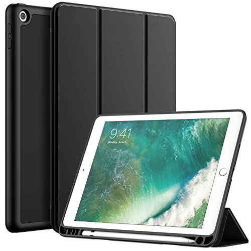 ブラック JEDirect iPad 9.7インチ ケース第65世代、20182017モデル用 ...