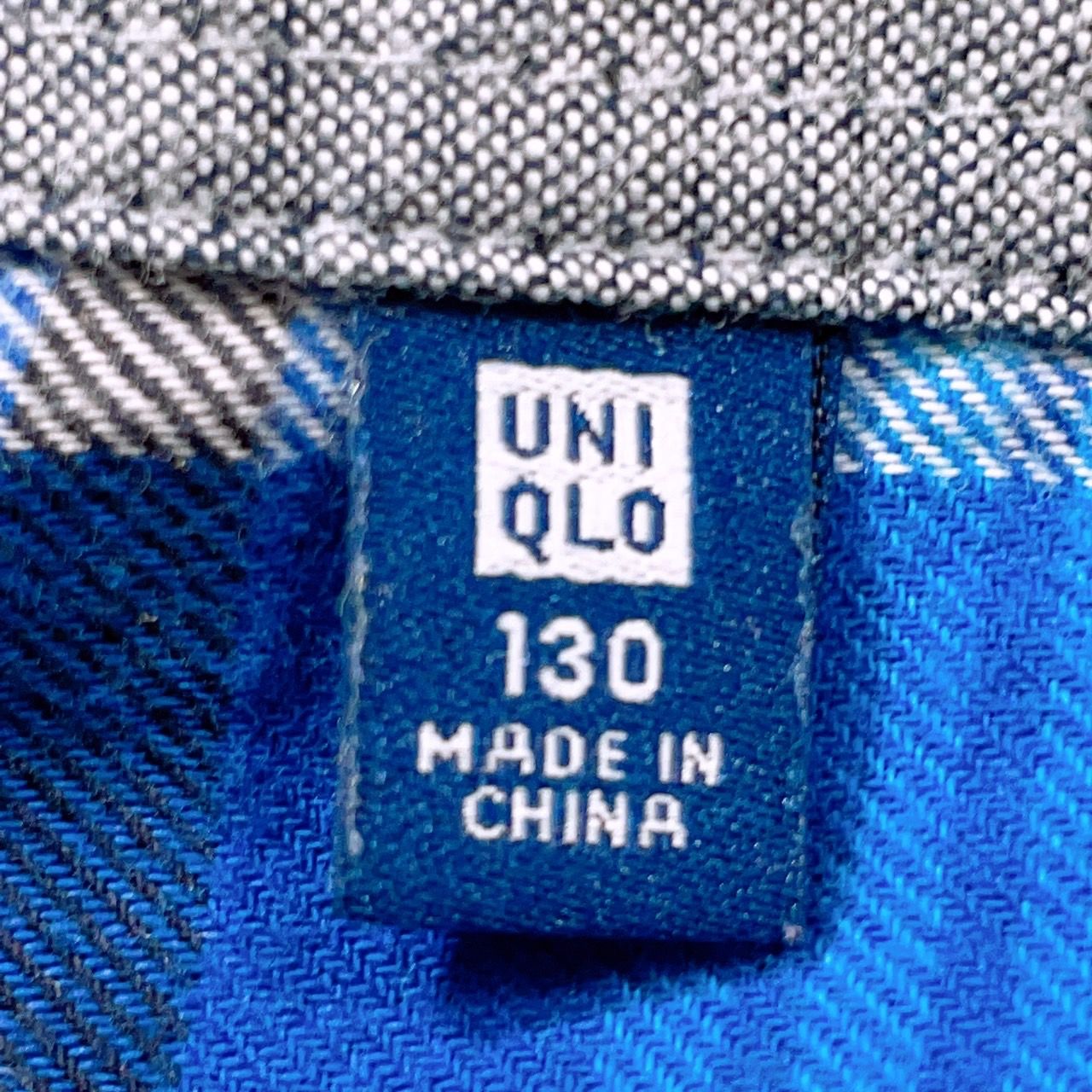 27601】 UNIQLO ユニクロ 長袖シャツ サイズ130 ブルー フランネルシャツ カジュアルシャツ チェック柄 前ボタン お洒落 キッズ  メルカリShops