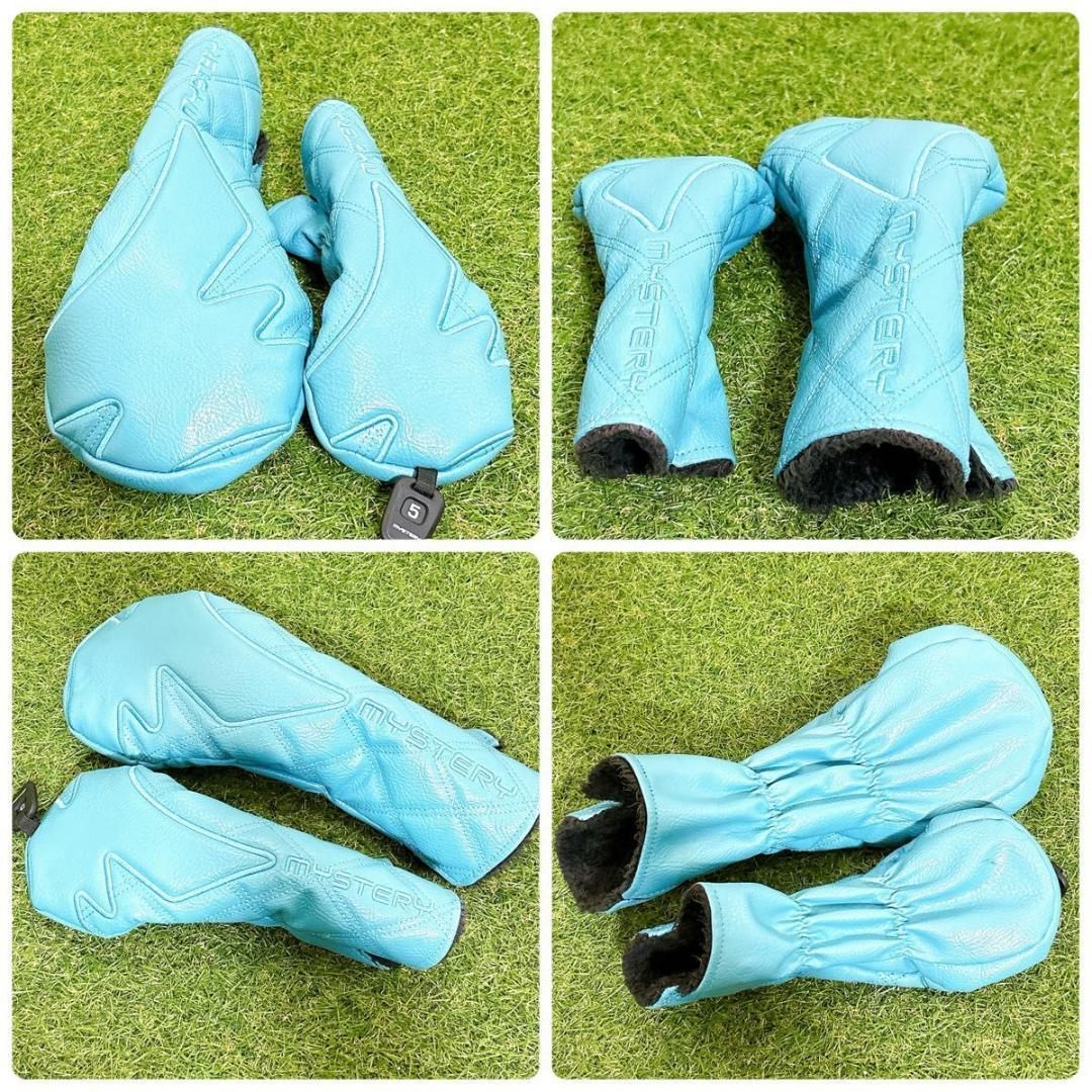 希少 MYSTERY ミステリー キャディバッグ 合成皮革 ヘッドカバー付き