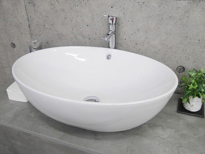 宅配 レトロ デザイン 浴室 シンク セラミック 丸形