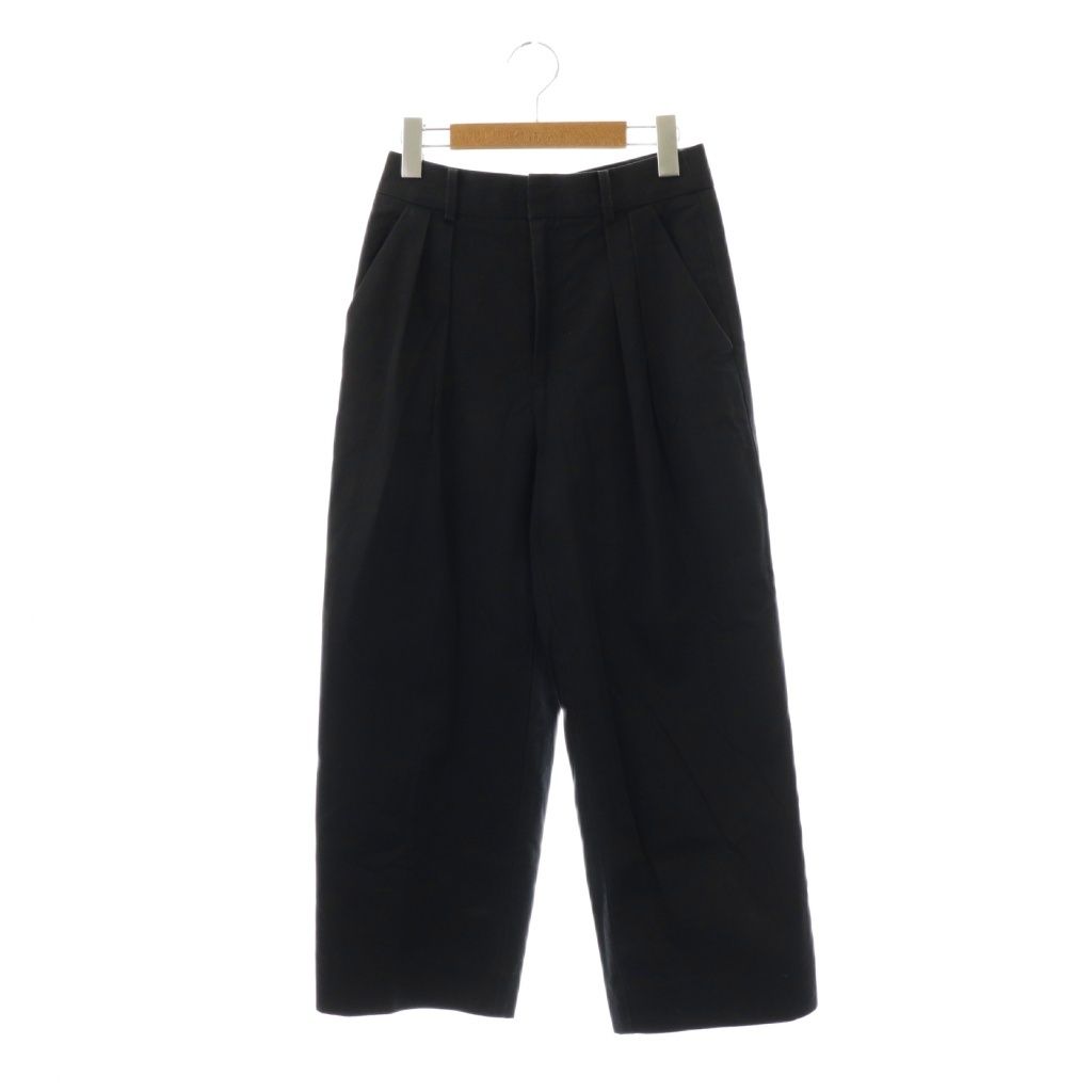 キャバン CABaN 23SS コットンツイルタックドテーパードパンツ XS ブラック |DF OS