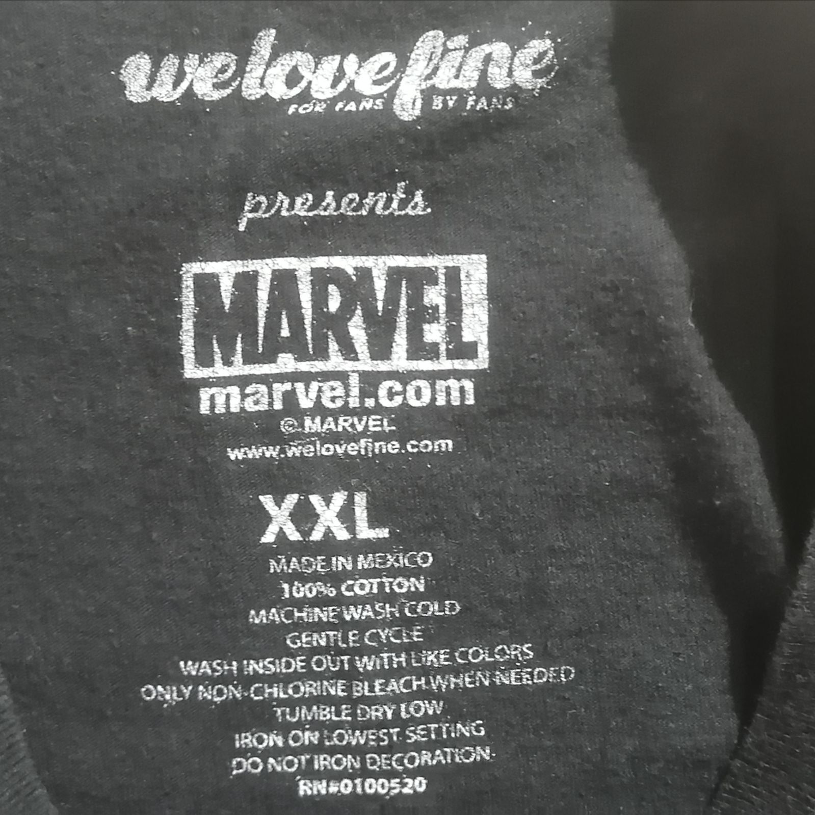 MARVEL マーベル　アイアンマン横顔　サイズＸＸＬ