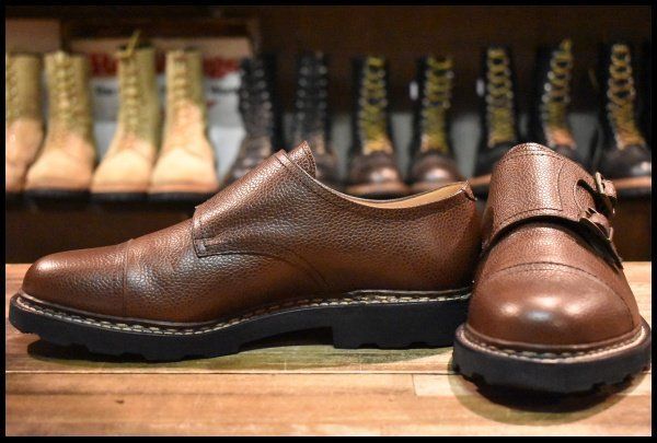 Paraboot WILLIAM 6.5 グレインレザーダブルモンクシューズ 希少