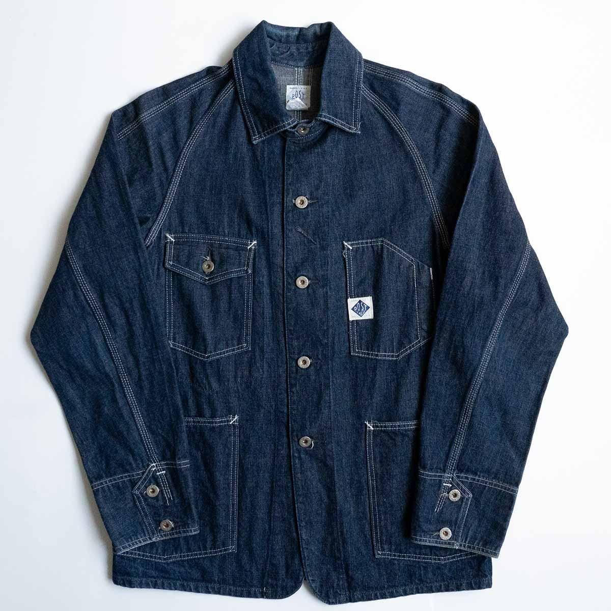 美品/濃紺】 POST OVERALLS【デニム カバーオール ジャケット】S