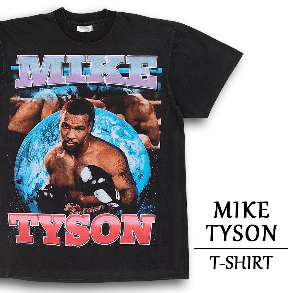 マイク・タイソン Tシャツ 半袖 MIKE TYSON フェード ブラック サイズ：メンズ L ボクシング ボクサー スポーツ 大きいサイズ 【新品】