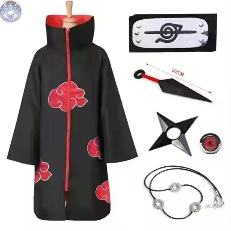 新品 未使用 NARUTO-ナルト 暁 マント コスチューム 暁 コスプレかつら